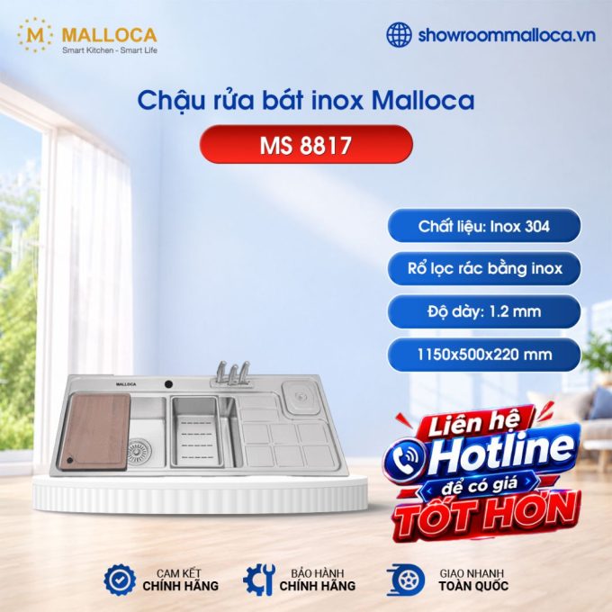 Chậu rửa bát Malloca MS 8817