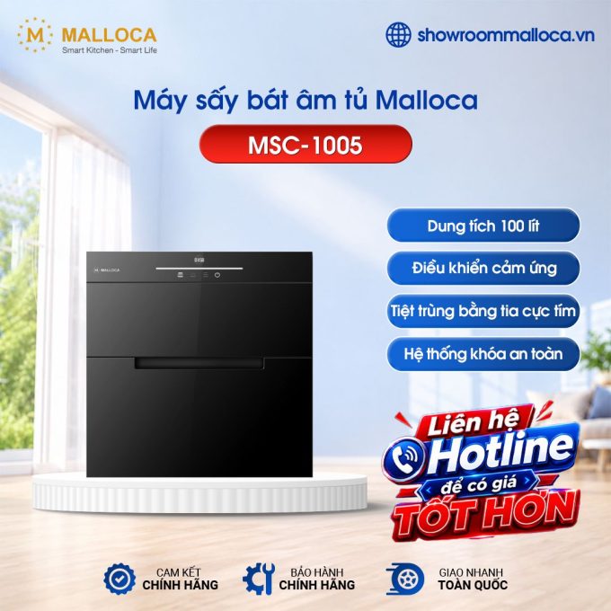 Máy sấy bát Malloca MSC-1005 lắp âm