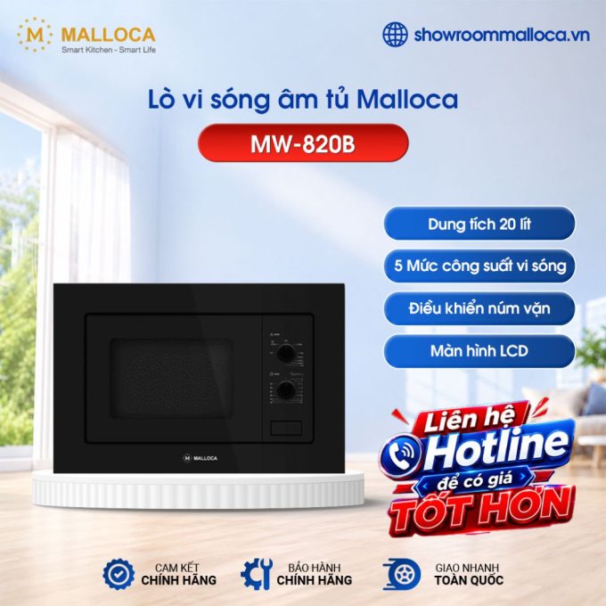 Lò vi sóng âm tủ Malloca MW-820B