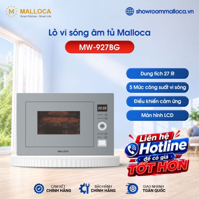Lò vi sóng Malloca MW-927BG (xám)