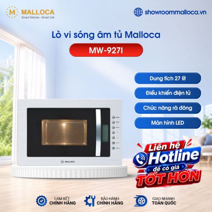 Lò vi sóng âm tủ Malloca MW-927I