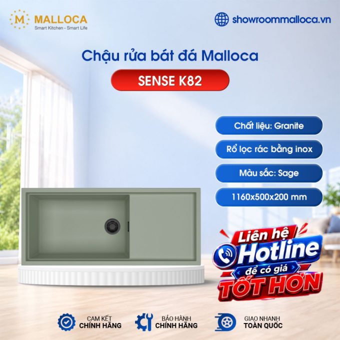 Chậu rửa bát Malloca SENSE K82