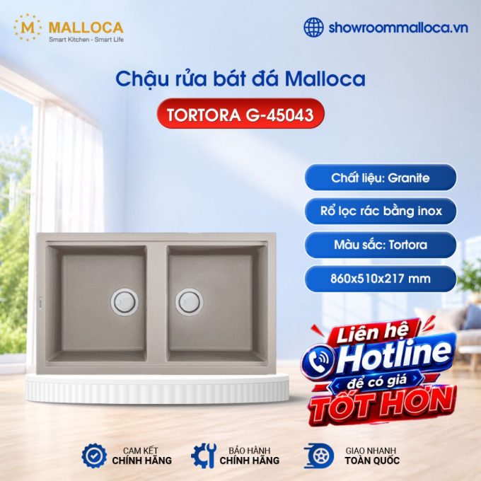 Chậu đá Malloca Tortora G-45043 / Màu đất