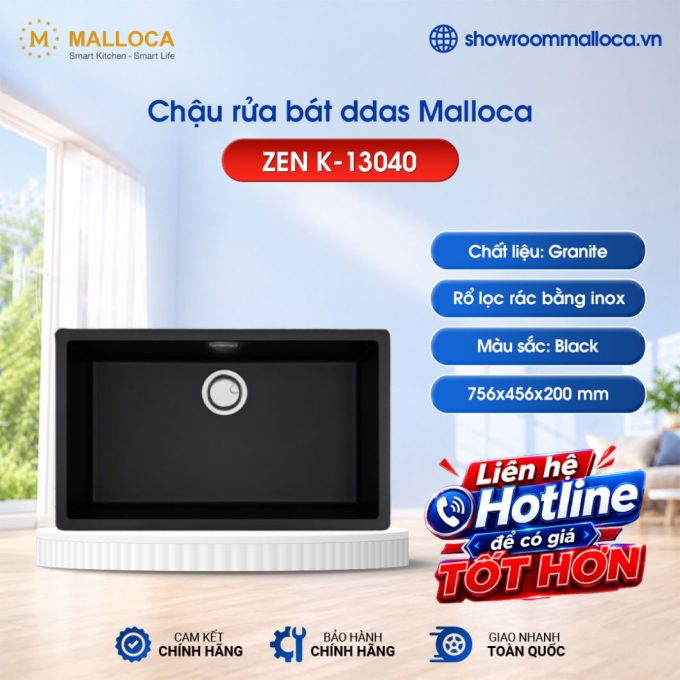 Chậu rửa bát Malloca ZEN K-13040