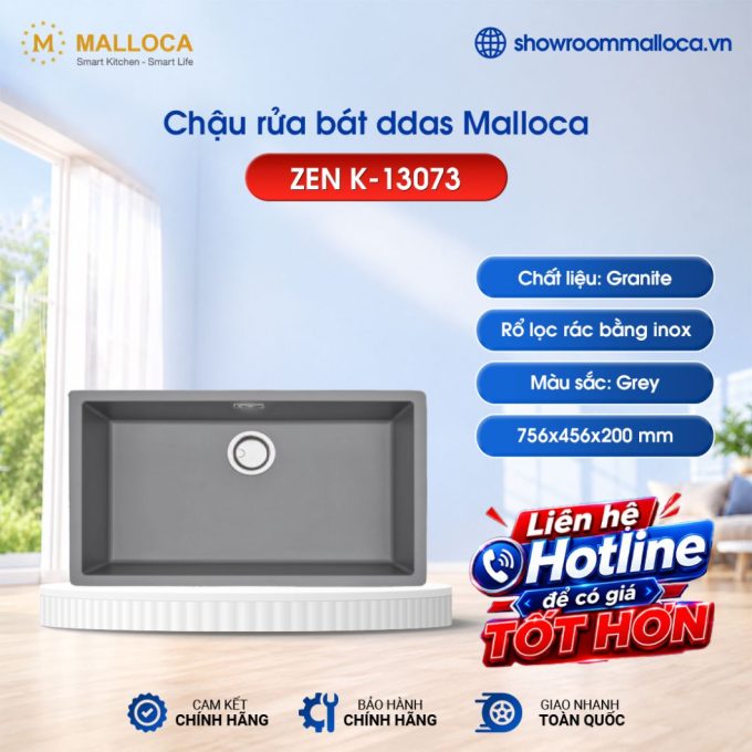 Chậu rửa bát Malloca ZEN K-13073