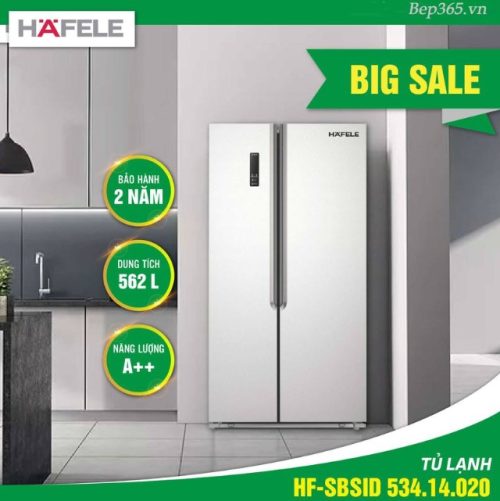 COMBO 13: Bếp từ đôi HC-IS772EA 535.02.222 + Hút mùi Hafele HH WI90B 539.81.175 + Tủ lạnh Hafele HF-SBSID 534.14.020 3 HF SBSID