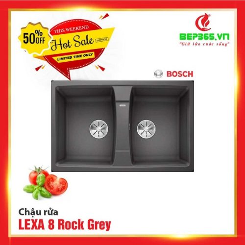 COMBO 11: Bếp Từ Bosch PUC631BB2E + Máy hút mùi Bosch + Chậu rửa bát Bosch Blanco LEXA 8 Rock Grey + Vòi rửa bát Bosch 5 LEXA 8 ROCK GREY 2
