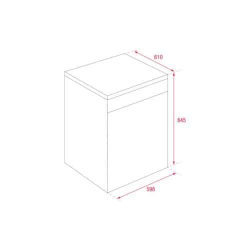 Máy rửa bát độc lập Teka LP8 650 SS TTH 6 Kích thước của Máy rửa bát độc lập Teka LP8 650 SS TTH
