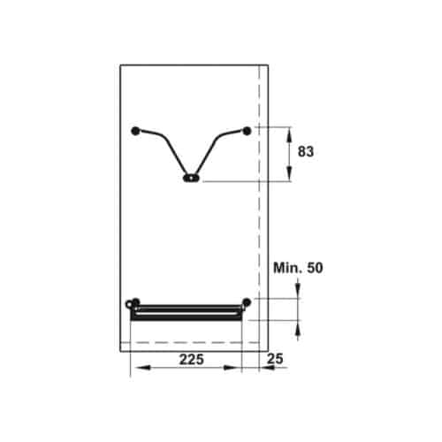Bộ rổ bát đĩa Hafele Presto 544.40.033 800mm 5 Bộ rổ bát đĩa Hafele Presto 544.40.033 800mm