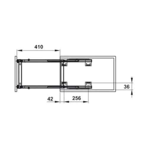 Bộ rổ dao thớt, chai lọ Sonata Hafele 549.20.011 Inox 304 3 Kích thước của Bộ rổ dao thớt, chai lọ Sonata Hafele 549.20.011 Inox 304