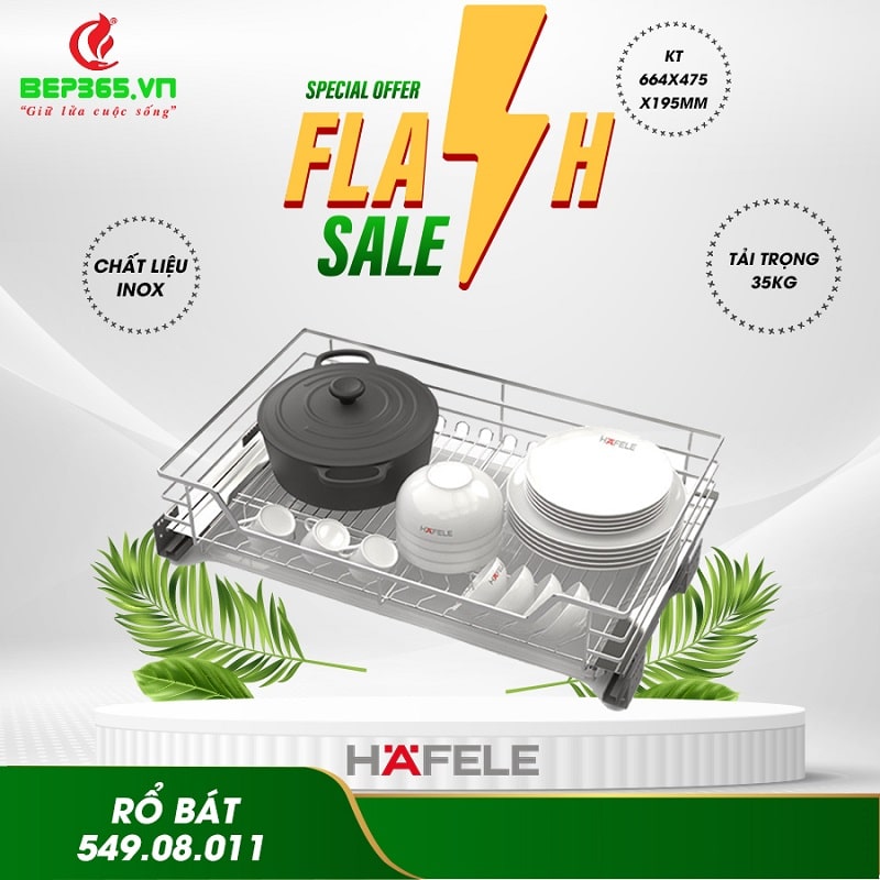 Rổ đựng bát đĩa Cappella 700mm Hafele 549.08.011 Rổ đựng bát đĩa Cappella 700mm Hafele 549.08.011