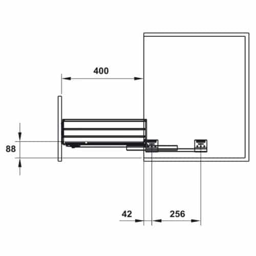 Rổ đựng bát đĩa Cappella 700mm Hafele 549.08.011 7 Kích thước Rổ đựng bát đĩa Cappella 700mm Hafele 549.08.011