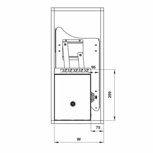 Bộ rổ bát đĩa Hafele Lento 504.76.143 900mm 5 Kích thước Bộ rổ bát đĩa Hafele Lento 504.76.143 900mm