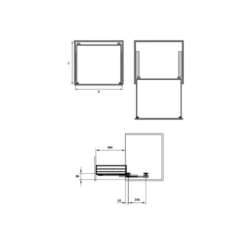 Bộ rổ bát đĩa Hafele Cappella 549.08.151 700mm Bộ rổ bát đĩa Hafele Cappella 549.08.151 700mm