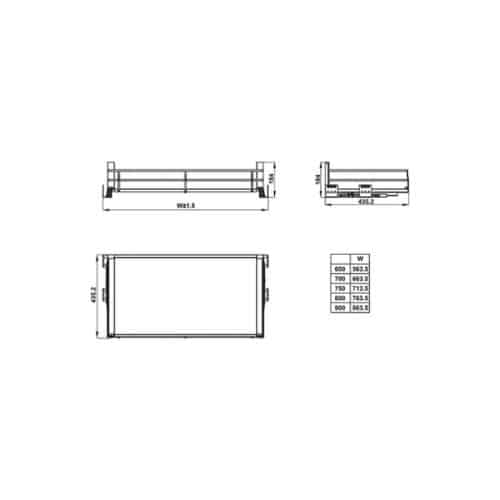 Bộ rổ bát đĩa Hafele Kason Flex 549.08.884 600mm 5 Bộ rổ bát đĩa Hafele Kason Flex 549.08.884 600mm