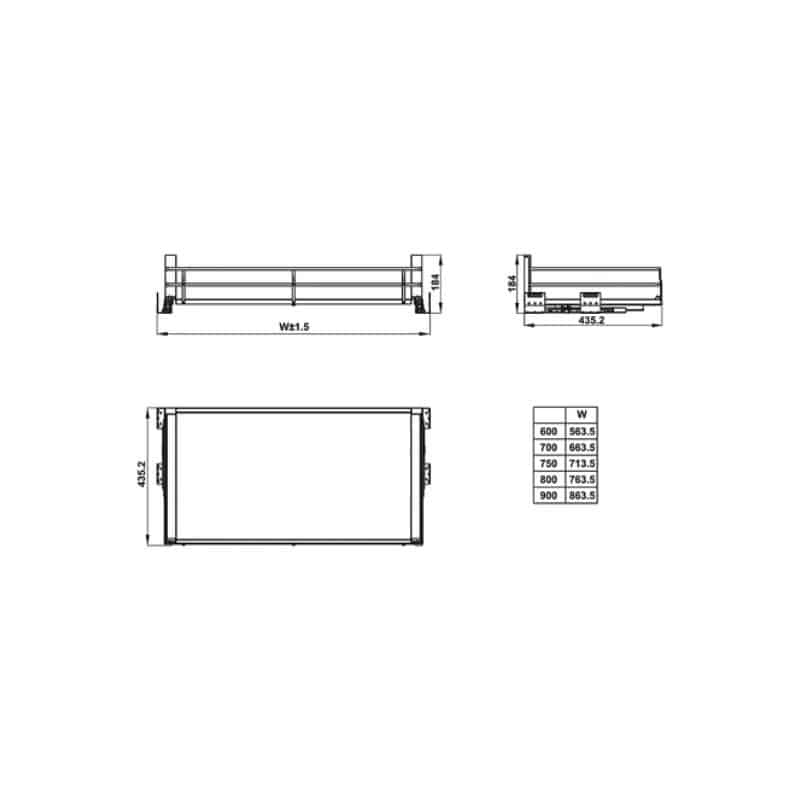 Bộ rổ bát đĩa Hafele Kason Flex 549.08.888 900mm Bộ rổ bát đĩa Hafele Kason Flex 549.08.888 900mm