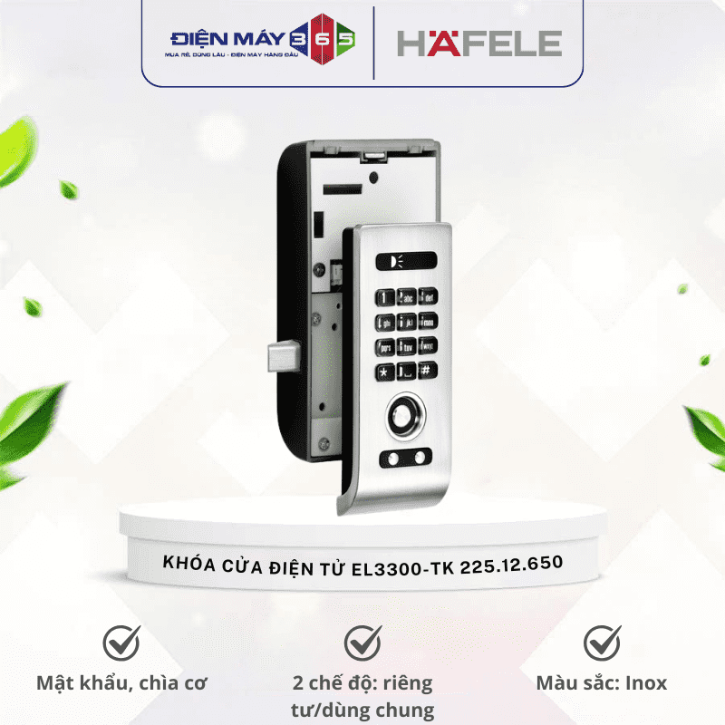 Khóa cửa điện tử Hafele EL3300-TK 225.12.650 3 Khóa cửa điện tử Hafele EL3300-TK 225.12.650