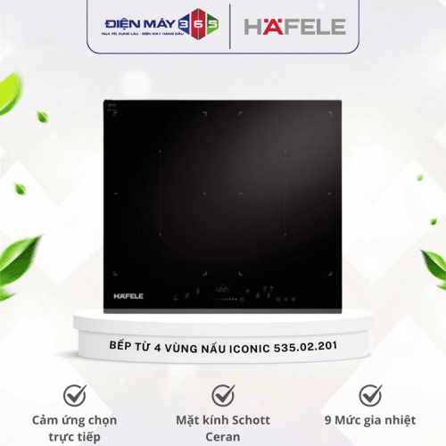 Bếp từ 4 vùng nấu Hafele ICONIC 535.02.201