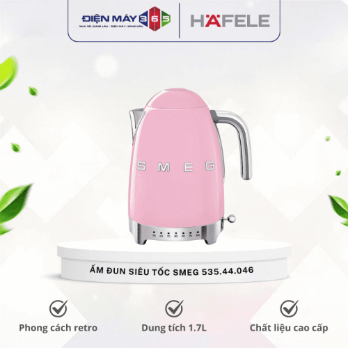 Ấm đun siêu tốc Hafele Smeg 535.44.046 màu hồng