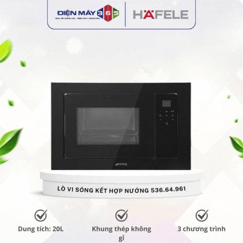 Lò vi sóng kết hợp nướng Hafele Smeg FMI120N2 536.64.961