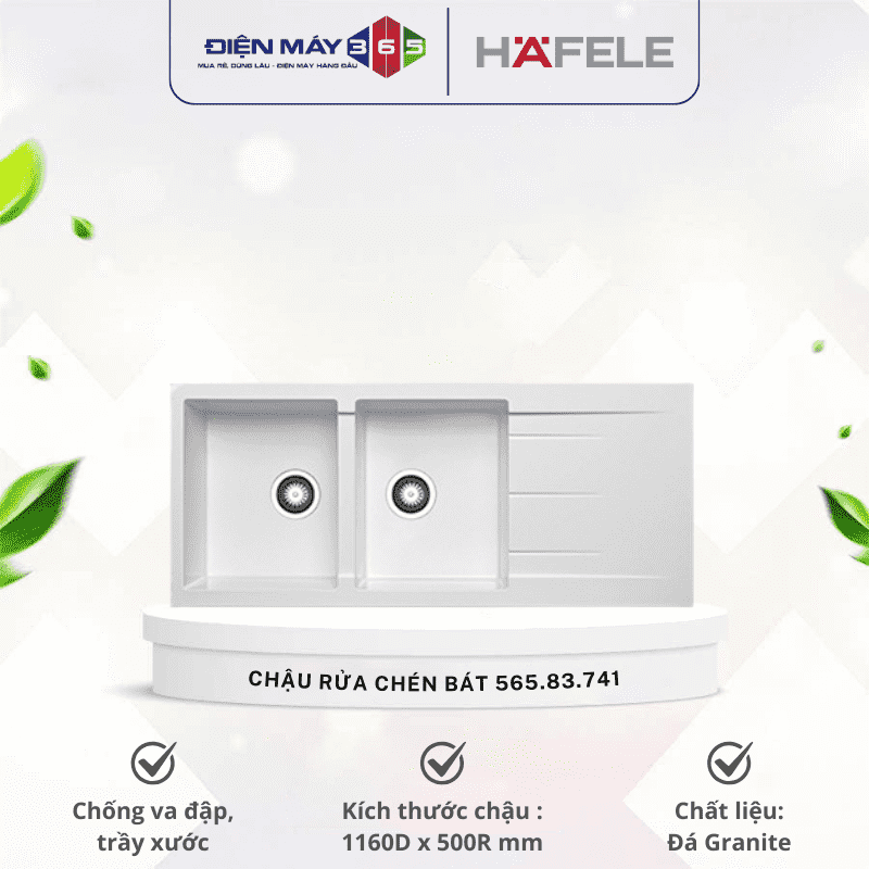 Chậu rửa chén bát Hafele HS G11650 565.83.741 3 Chậu rửa chén bát Hafele HS G11650 565.83.741
