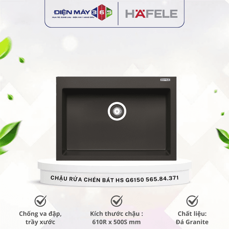 Chậu rửa chén bát Hafele HS G6150 565.84.371 3 Chậu rửa chén bát Hafele HS G6150 565.84.371