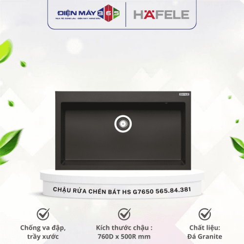 Chậu rửa chén bát Hafele HS G7650 565.84.381