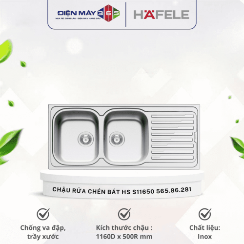 Chậu rửa chén bát Hafele HS S11650 565.86.281 ( Ngừng sản xuất)