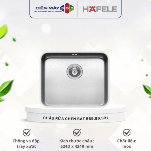 Chậu rửa chén bát inox Hafele - VALERIAN HS-SS4650 565.86.331 (Ngừng sản xuất)