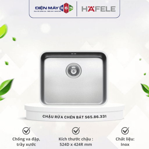 Chậu rửa chén bát inox Hafele - VALERIAN HS-SS4650 565.86.331 (Ngừng sản xuất) 4 565 optimized.86.331
