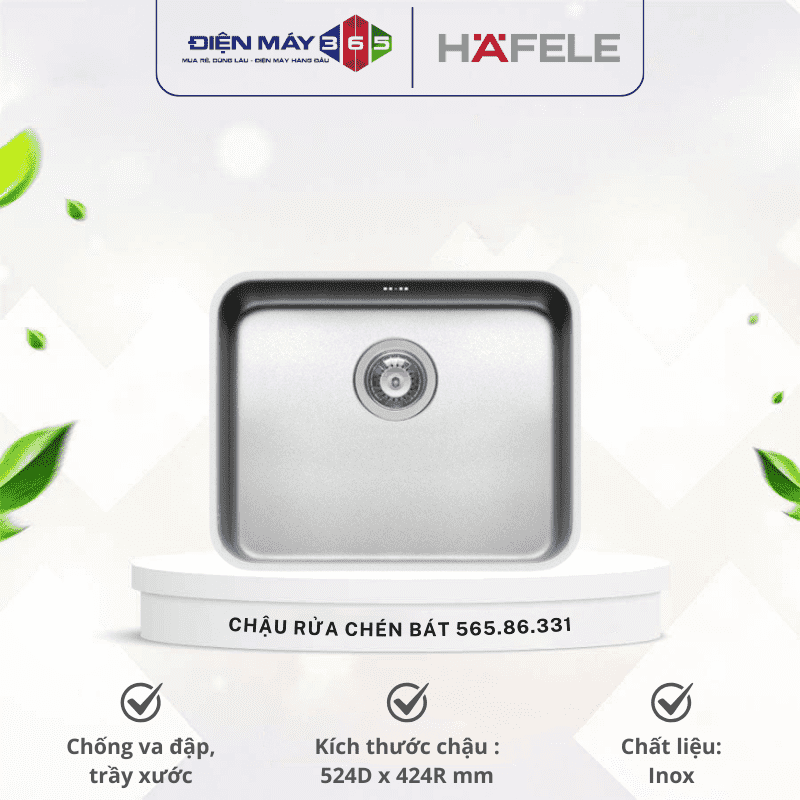 Chậu rửa chén bát inox Hafele - VALERIAN HS-SS4650 565.86.331 (Ngừng sản xuất) 3 Chậu rửa chén bát inox Hafele - VALERIAN HS-SS4650 565.86.331 (Ngừng sản xuất)