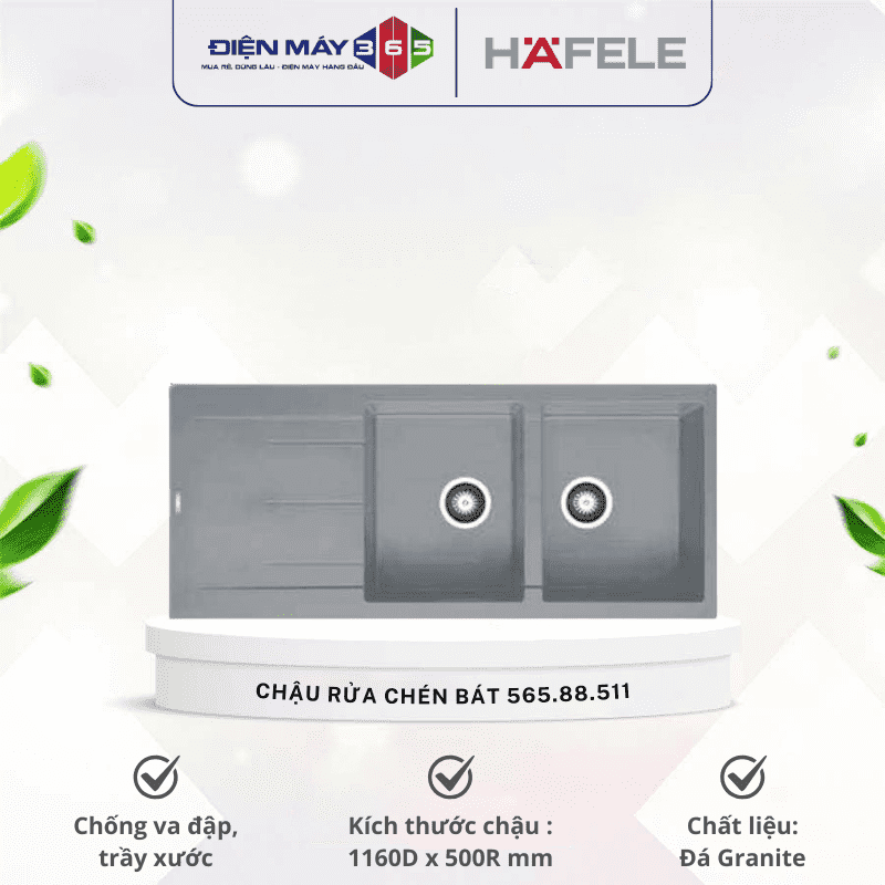 Chậu rửa chén bát Hafele HS G11650 565.88.511 3 Chậu rửa chén bát Hafele HS G11650 565.88.511