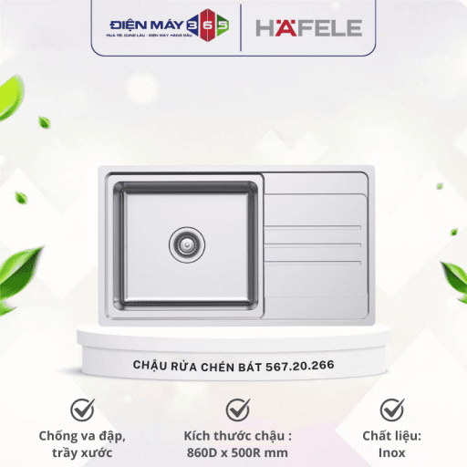 Chậu rửa chén bát Hafele VALERIAN HS-SS8650 567.20.266 4 567 optimized.20.266