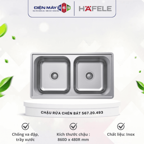 Chậu rửa chén bát Hafele CLAUDIUS HS-SD8648 567.20.493