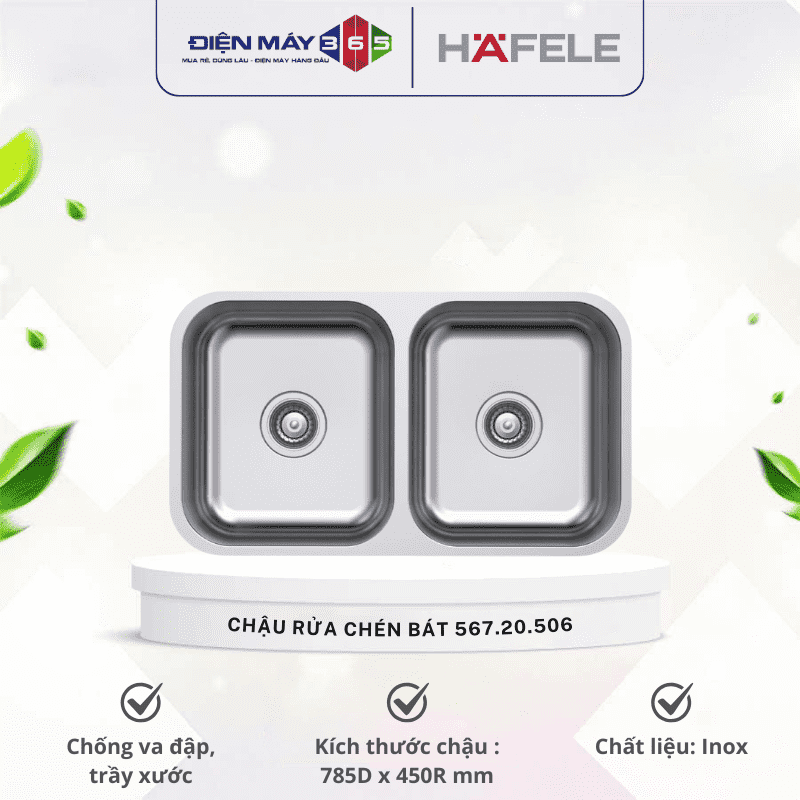 Chậu rửa chén bát Hafele CLAUDIUS HS-SD7848 567.20.506 3 Chậu rửa chén bát Hafele CLAUDIUS HS-SD7848 567.20.506