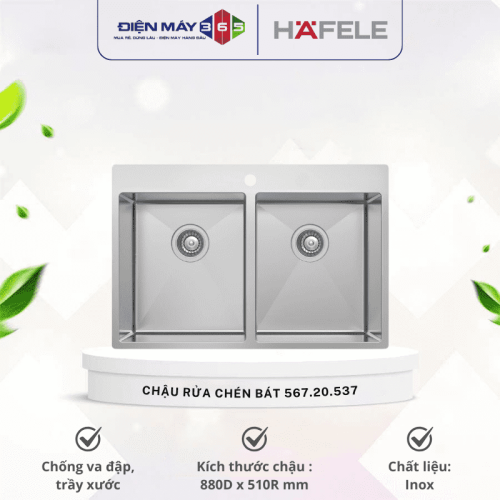 Chậu rửa chén bát Hafele VALERIAN HS-SD8851 567.20.537