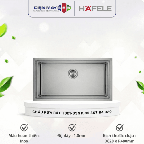 Chậu rửa bát Hafele HS21-SSN1S90 567.94.020