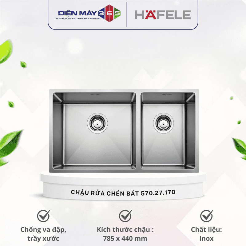 Chậu rửa chén bát inox Hafele Blanco - QUATRUS R15 435/285-IU 570.27.170 3 Chậu rửa chén bát inox Hafele Blanco - QUATRUS R15 435/285-IU 570.27.170