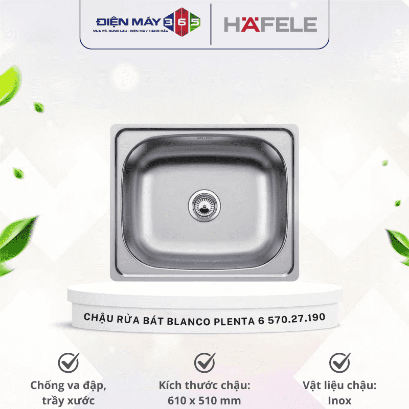 Chậu rửa bát inox Hafele Blanco Plenta 6 570.27.190 3 Chậu rửa bát inox Hafele Blanco Plenta 6 570.27.190