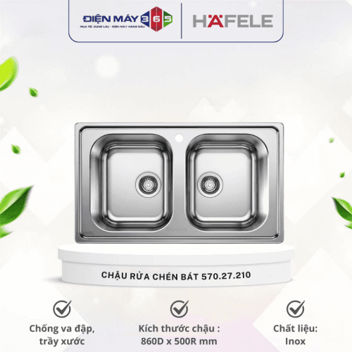 Chậu rửa chén bát inox Hafele Blanco - DINAS 8 570.27.210