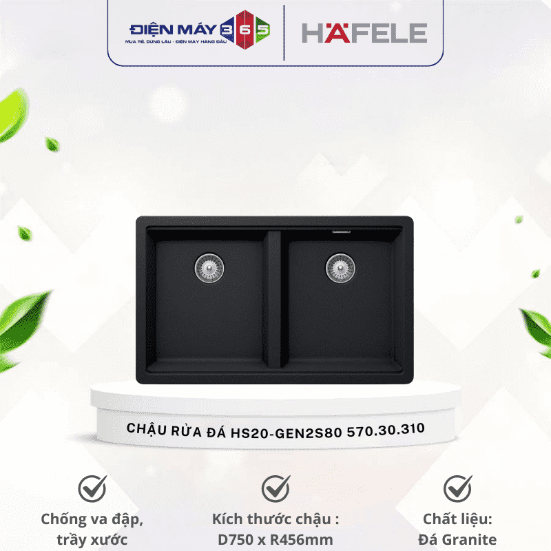 Chậu rửa bát đá Hafele HS20-GEN2S80 570.30.310 3 Chậu rửa bát đá Hafele HS20-GEN2S80 570.30.310