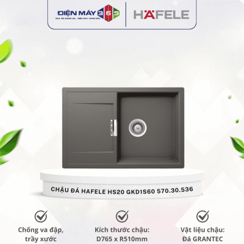 Chậu đá Hafele HS20 GKD1S60 570.30.536
