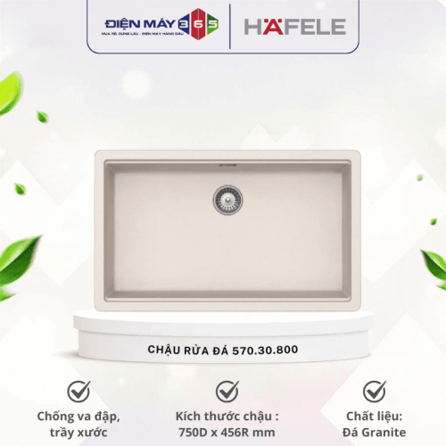 Chậu Rửa Hafele HS20-GEN1S80 - màu Kem 570.30.800