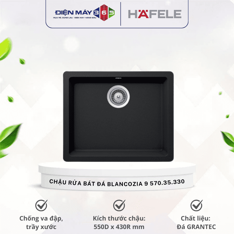 Chậu rửa bát đá Hafele Galba HS-GS5543 570.35.330 3 Chậu rửa bát đá Hafele Galba HS-GS5543 570.35.330