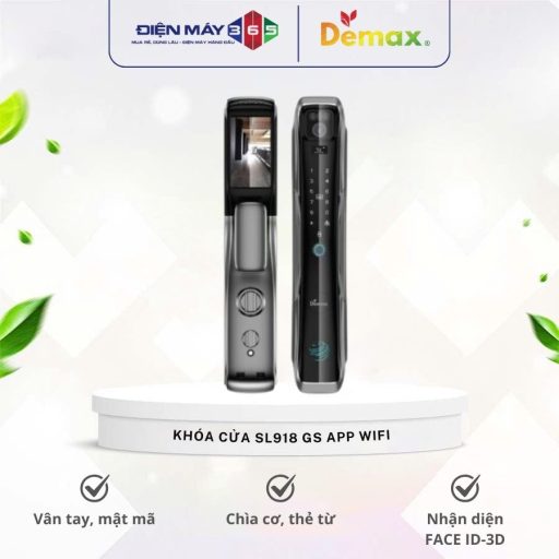 Khoa cua dien tu nhan dien khuon mat Face ID – 3D Demax SL918 GS App Wifi