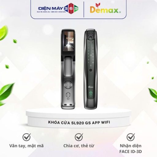 Khoa cua dien tu nhan dien khuon mat Face ID – 3D Demax SL920 GS App Wifi