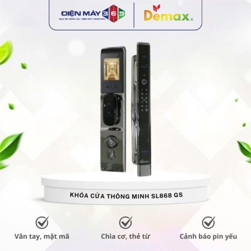 Khóa cửa thông minh tự động màn hình chuông Demax SL868 GS