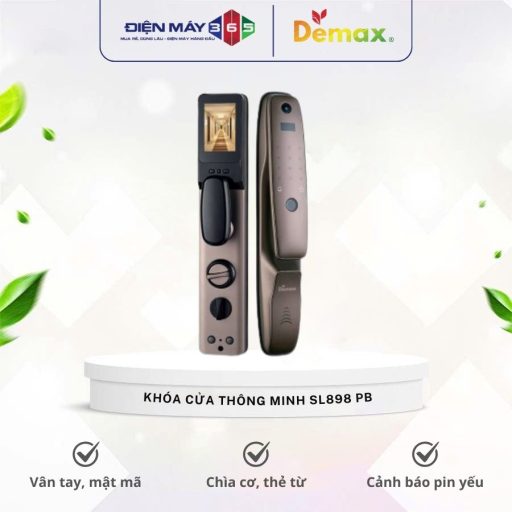 Khoa cua thong minh tu dong man hinh chuong Demax SL898 PB 2
