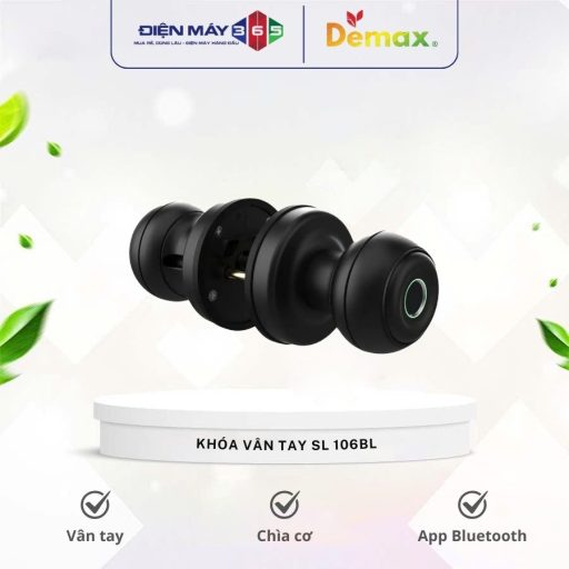 Khóa cửa vân tay Demax SL106 BL 4 Khoa cua van tay Demax SL106 BL 1