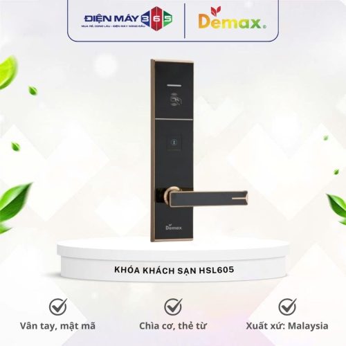 Khóa khách sạn Demax HSL605 - Gray tích hợp đầu đọc thẻ